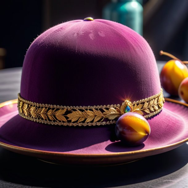 Image of a plum hat from concrete