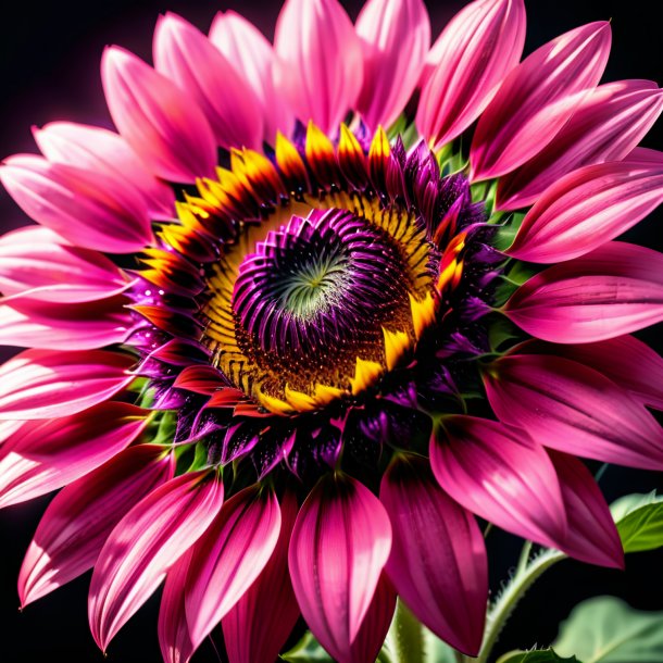 Picture of a hot pink sunflower