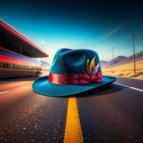 Image of a mol in a hat on the road