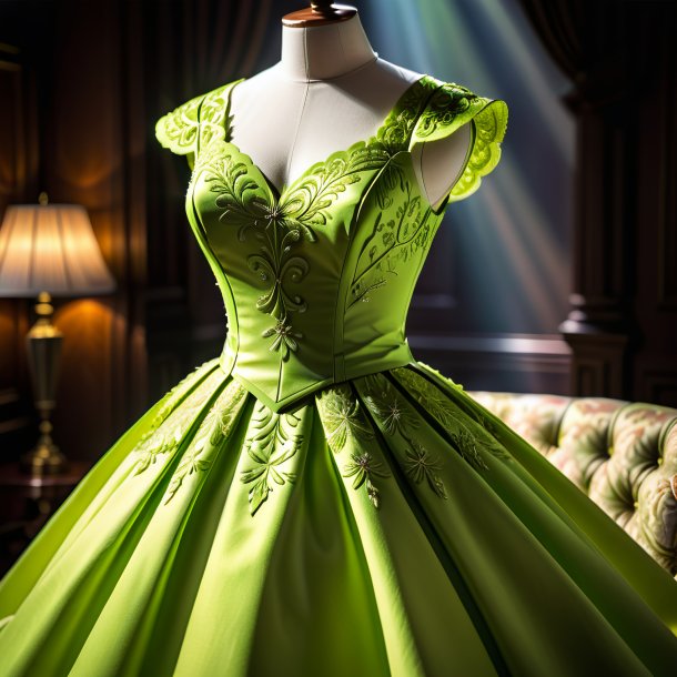 Pic of a lime dress from paper