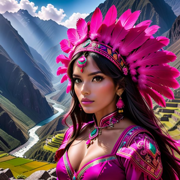 Photography of a hot pink marvel of peru