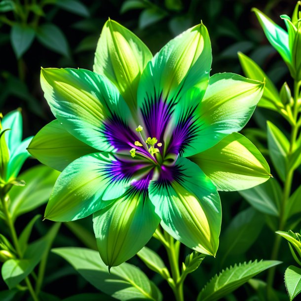 Imagery of a green bellflower