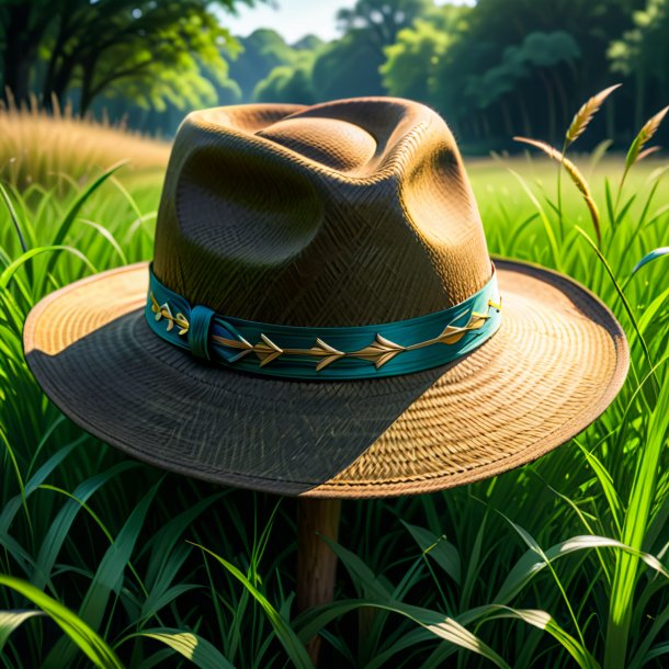 Dessin d'un vieux chapeau de l'herbe