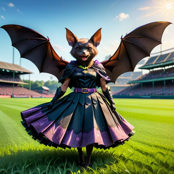 Image of a bat in a skirt on the field