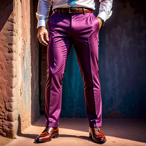 Image of a plum trousers from clay