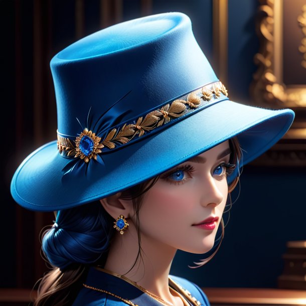 Clipart d'un chapeau bleu d'argile