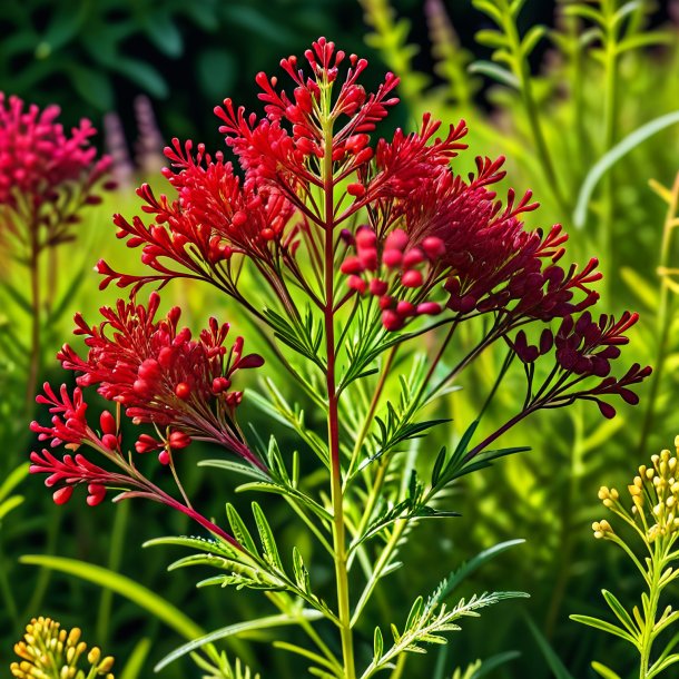 Clipart of a crimson lady's bedstraw
