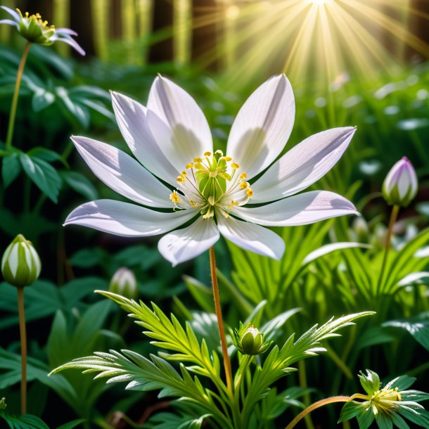 Image of a wheat wood anemone