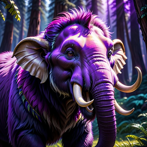 Pic of a purple smiling mammoth