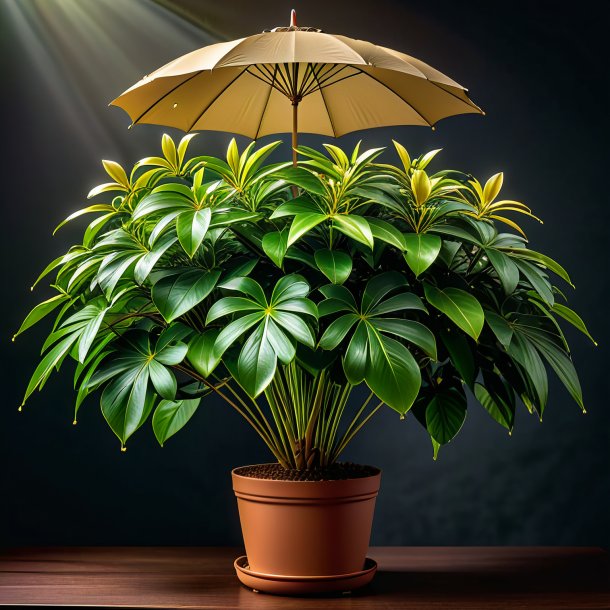 Depicting of a khaki umbrella plant