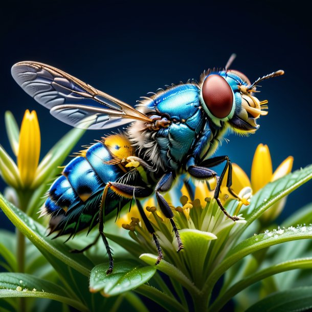 Imagem de um azul catch-fly, floração noturna