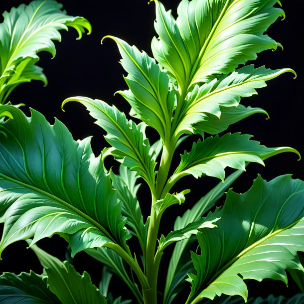 Fotografía de un acanto verde