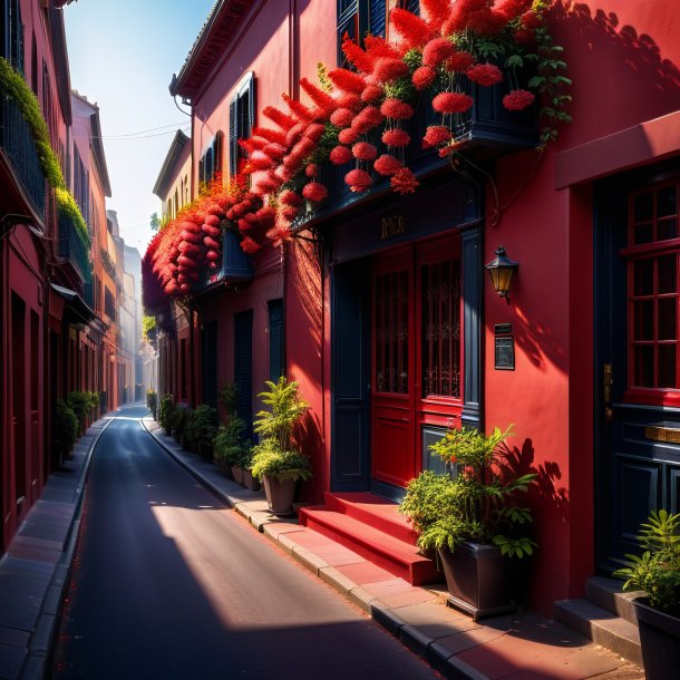 Photography of a red rue