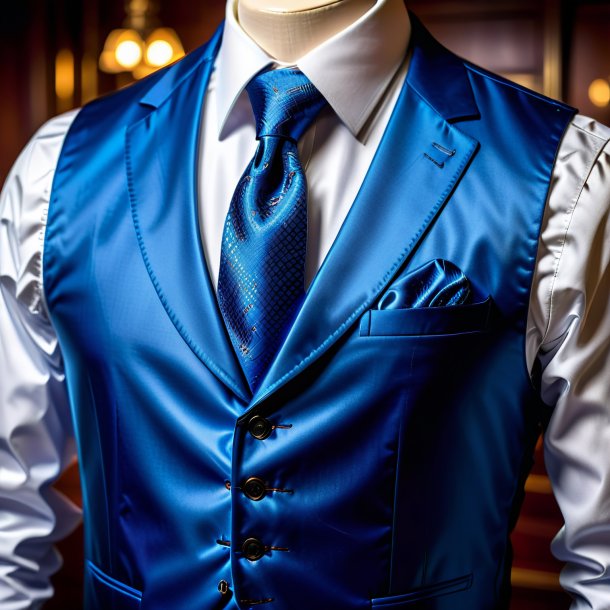 Image of a blue vest from metal