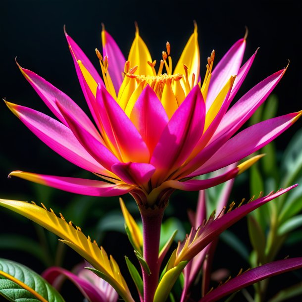 Photography of a hot pink yellowroot