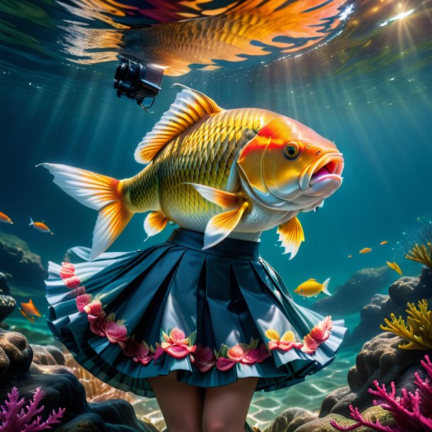 Photo of a carp in a skirt in the sea