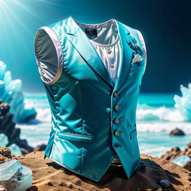 Picture of a aquamarine vest from gypsum