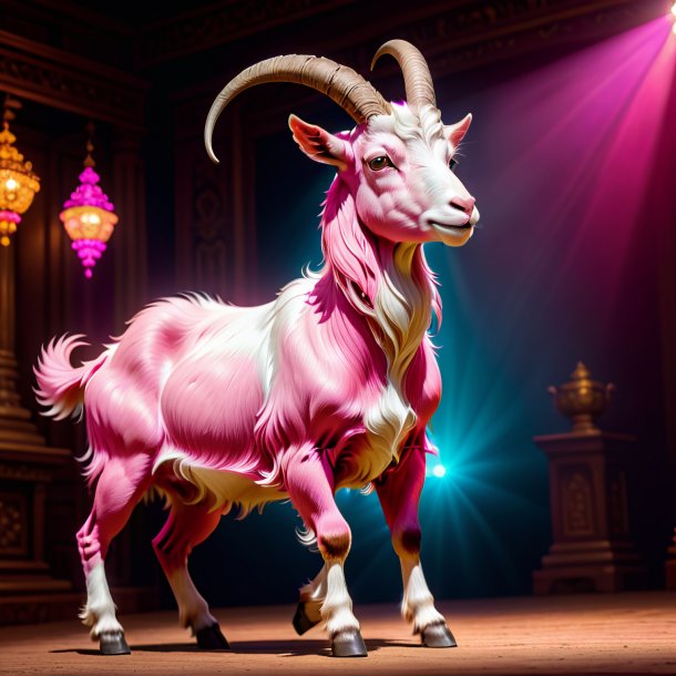 Pic of a pink dancing goat