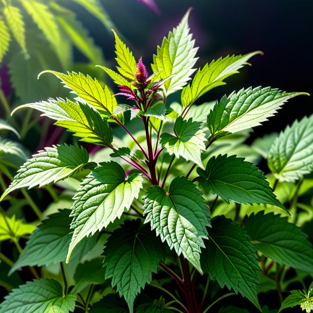 Sketch of a maroon nettle