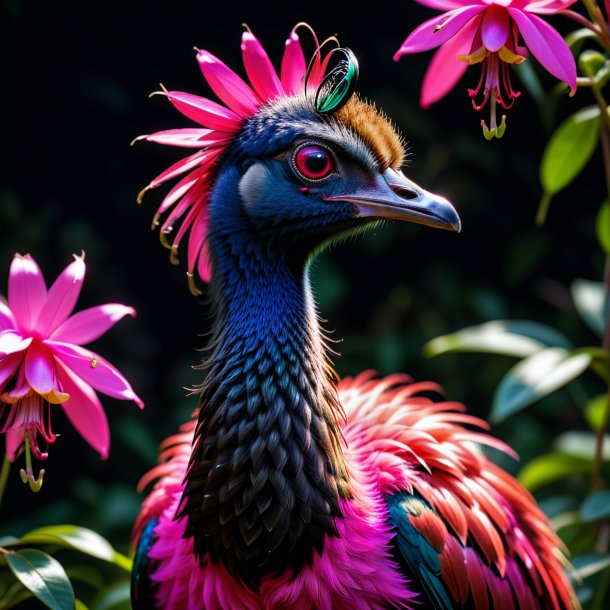 Foto de um fuchsia esperando emu