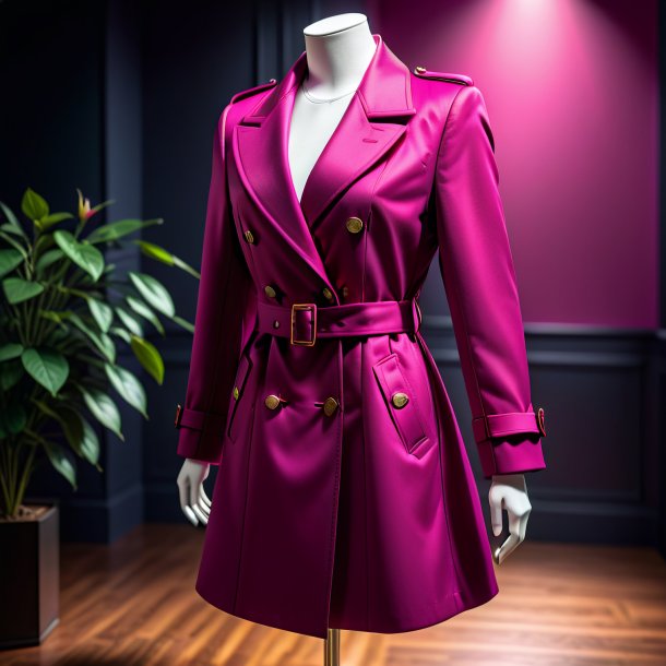 Photo of a fuchsia coat from paper