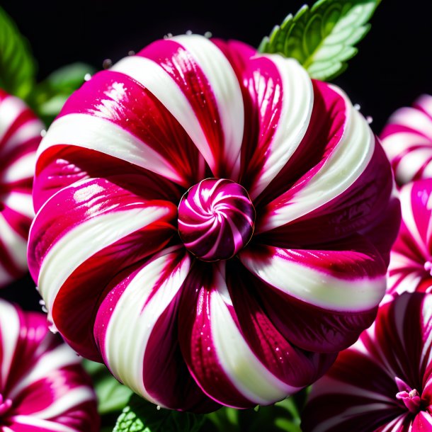 Photographie d'une menthe poivrée magenta