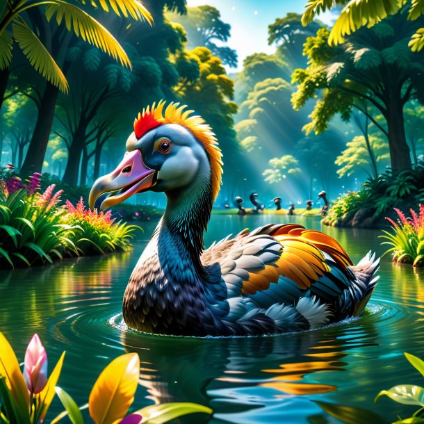 Pic of a swimming of a dodo in the park