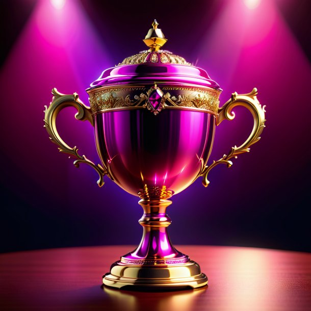 Clipart de la copa de una reina magenta