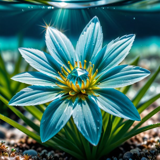 Photo of a aquamarine starwort