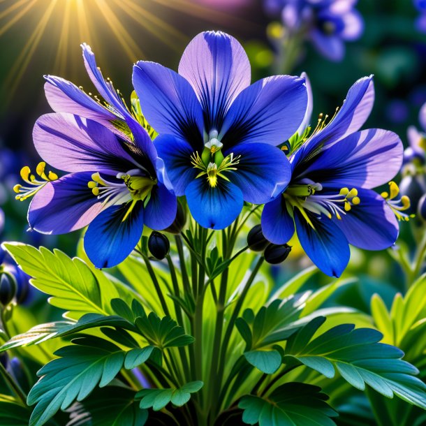 Retrato de um polemonium preto