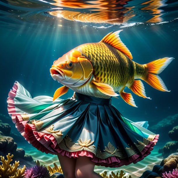 Photo of a carp in a skirt in the sea