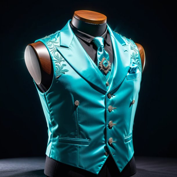 Photo d'un gilet aquamarine de gypse