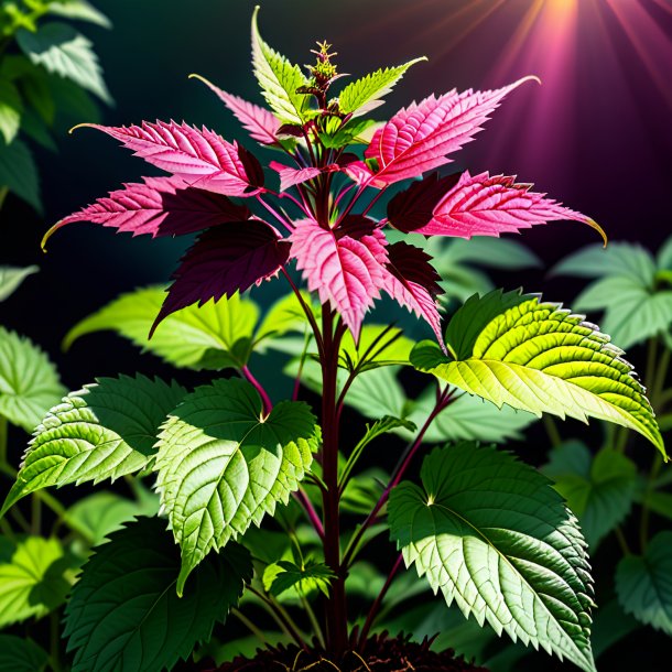 Sketch of a maroon nettle