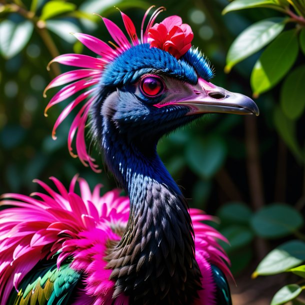 Foto de um fuchsia esperando emu