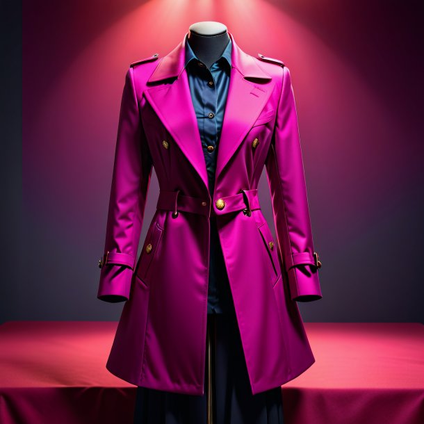 Photo of a fuchsia coat from paper