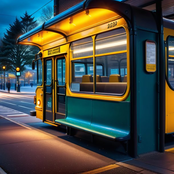 Image of a waiting of a haddock on the bus stop