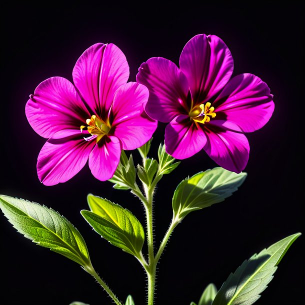 Sketch of a magenta wallflower