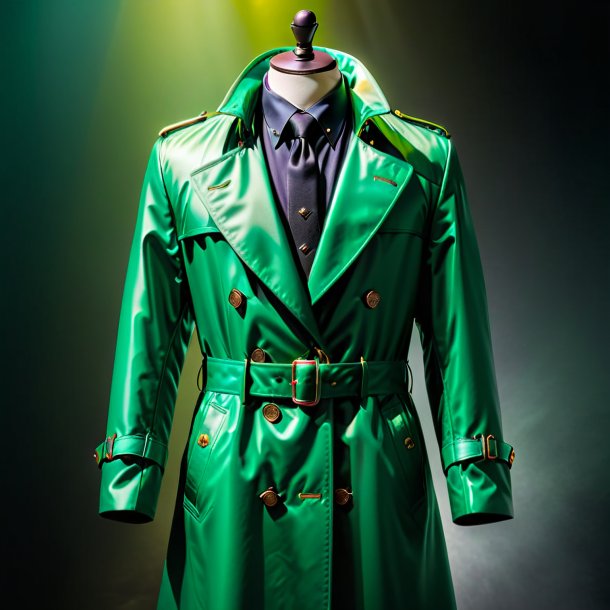 Photo of a green coat from metal