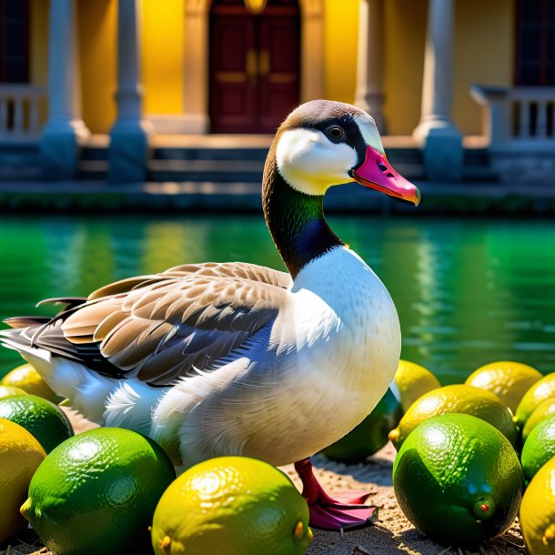 Image of a lime waiting goose