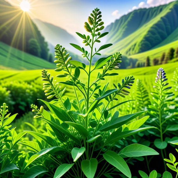 Picture of a pea green goat's rue