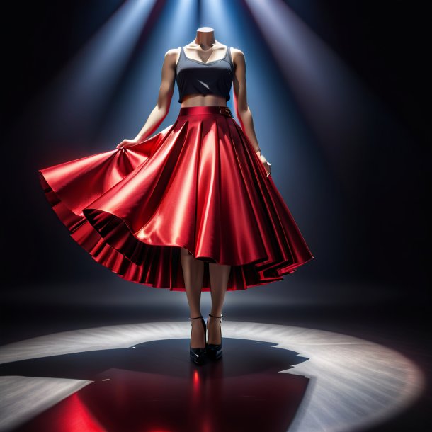 Photography of a red skirt from metal