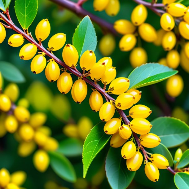 Illustration of a yellow barberry