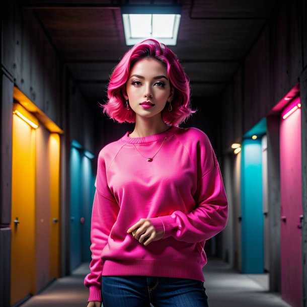 Pic of a hot pink sweater from concrete