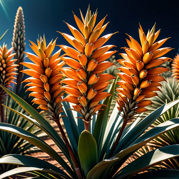 Clipart d'un yucca orange