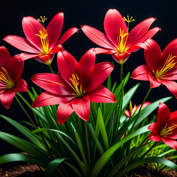 Photo of a crimson zephyranthes