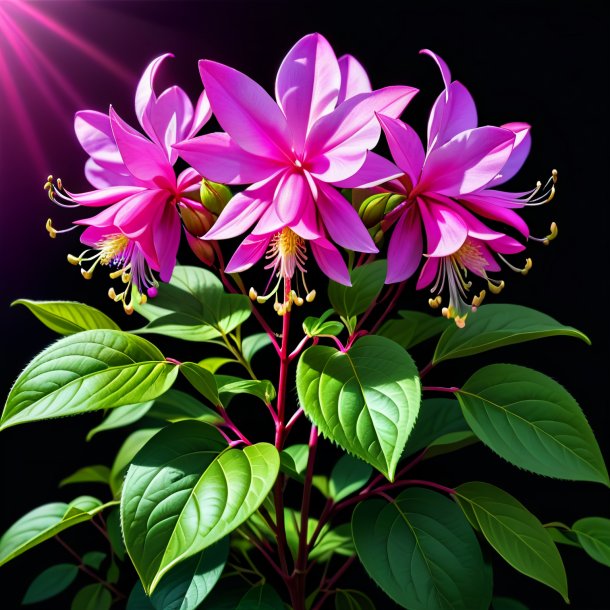 Desenho de um fuchsia syringa