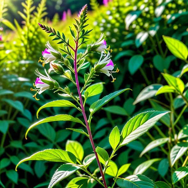 Figure d'une roseraie verte saule