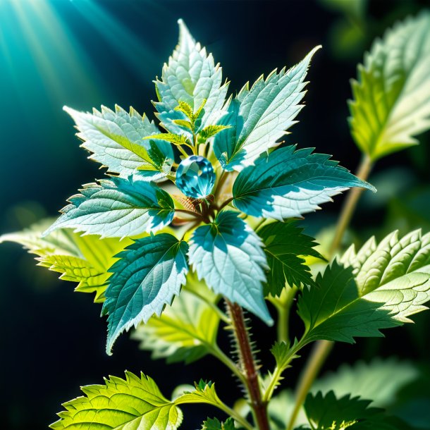 Portrait of a aquamarine nettle