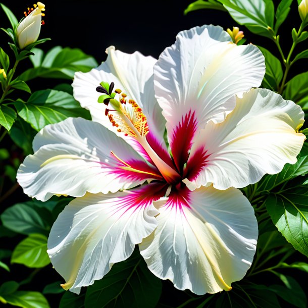 Représentation d'un hibiscus blanc