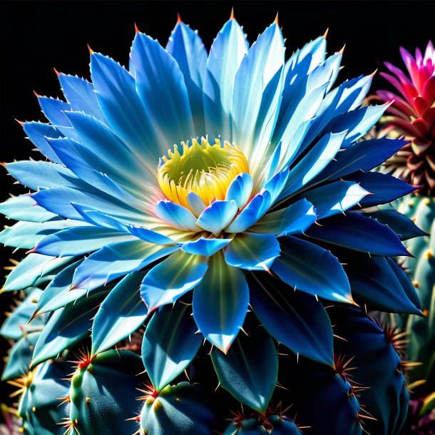 Image d'un cactus bleu